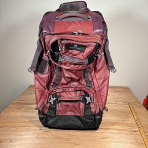 Eagle Creek Rolling Duffel Bag Burgundy Red Large Travel Luggage with Wheels‎